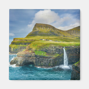 Tropical Faroe Archipelago Scenic Island Magnet