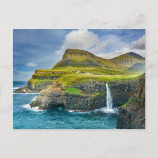 Tropical Faroe Archipelago Scenic Island Postcard
