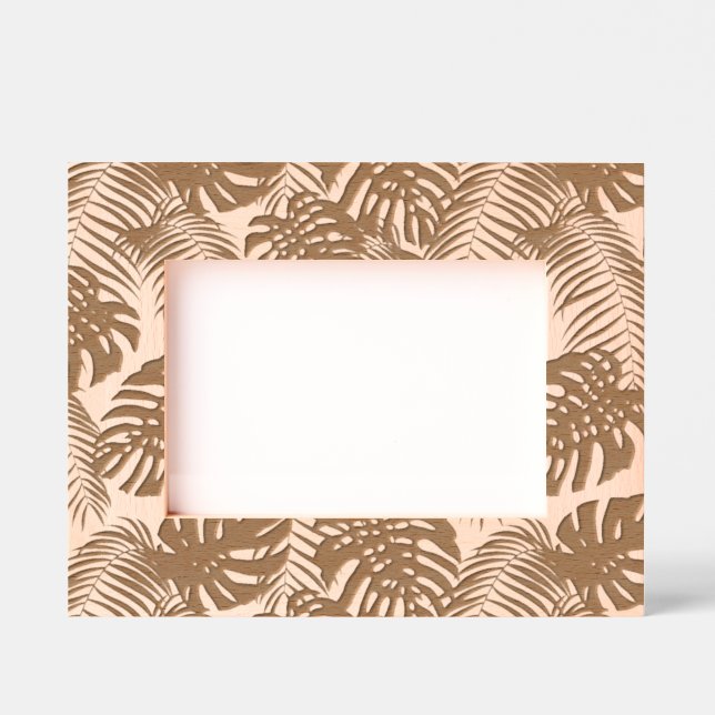 Tropical Ferns Palms Botanical Etched Frames (Front)