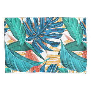 TROPICAL FERNS PATTERN PILLOWCASE