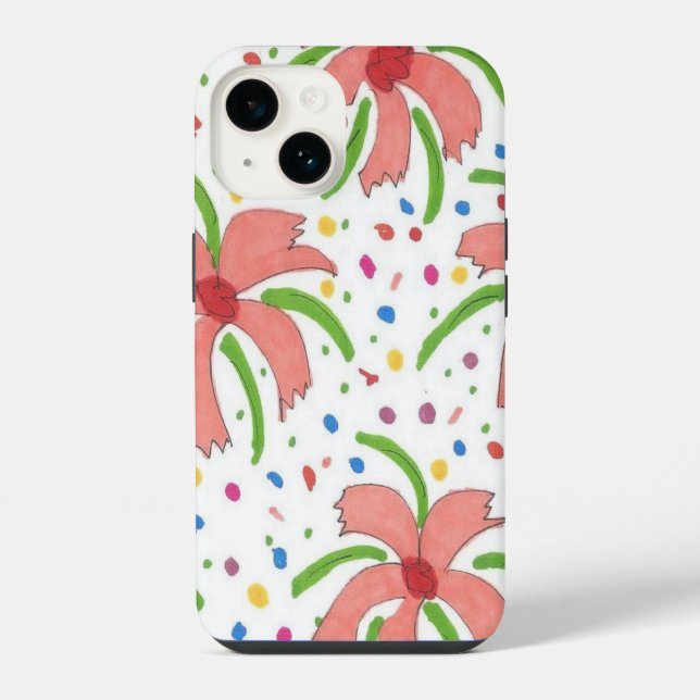 Tropical Fiesta Flowers iPhone Case (Back)