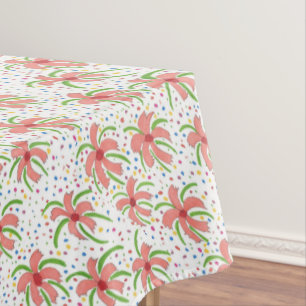 Tropical Fiesta Flowers Tablecloth