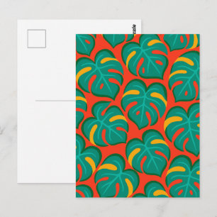 Tropical Fiesta Pattern Postcard