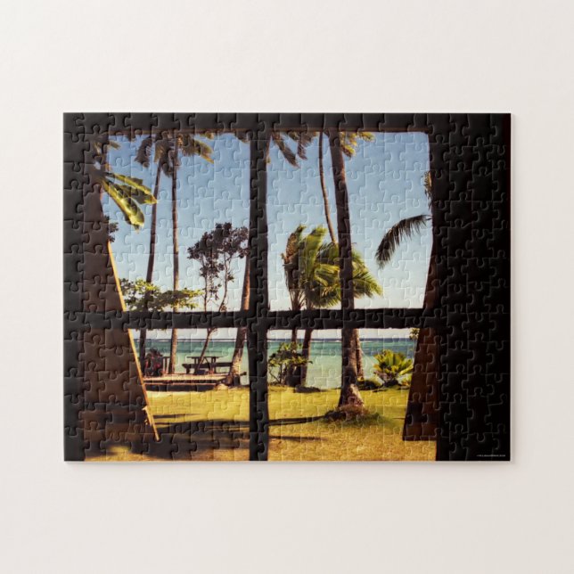 Tropical Fiji Beach Scene 11x14 252pc jpcna Jigsaw Puzzle (Horizontal)