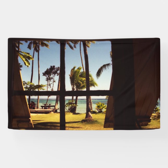 Tropical Fiji Beach Scene bnrcna Banner (Horizontal)