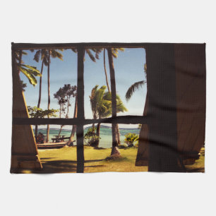 Tropical Fiji Beach Scene ktcna Kitchen Towel