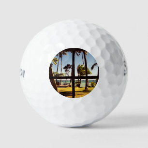 Tropical Fiji Beach Scene ssf gbcna Golf Balls