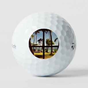 Tropical Fiji Beach Scene tmtp5 gbcnm Golf Balls