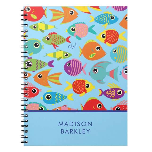 Tropical Fish Aquarium Cute Kid's Notebook (Front)