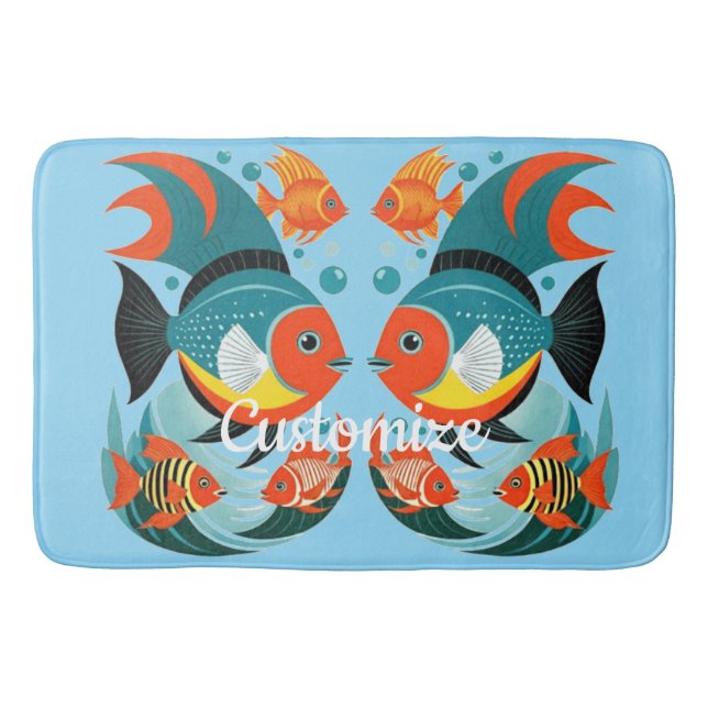Tropical Fish Assortment Thunder_Cove Bath Mat (Front)