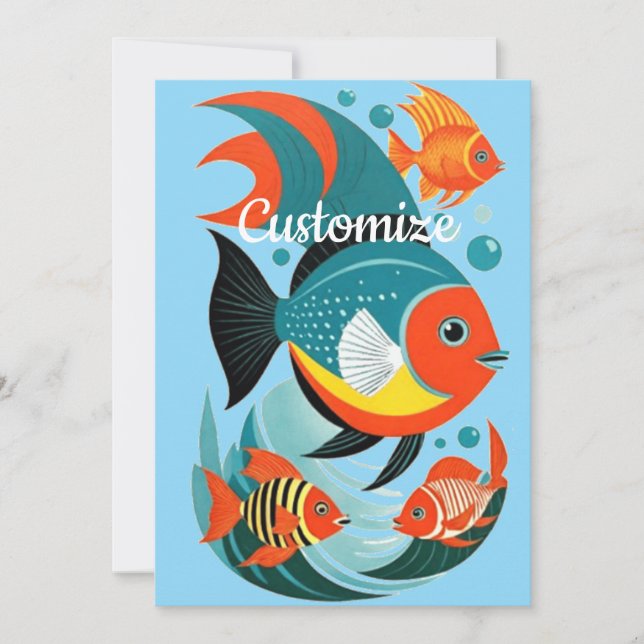 Tropical Fish Assortment Thunder_Cove Invitation (Front)