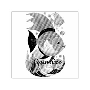 Tropical Fish Assortment Thunder_Cove Self-inking Stamp