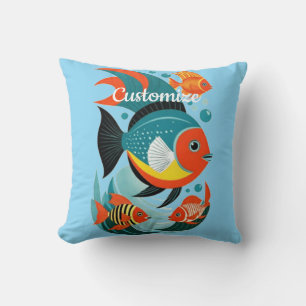 Tropical Fish Assortment Thunder_Cove Throw Pillow