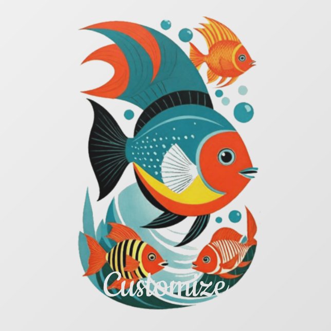 Tropical Fish Assortment Thunder_Cove Window Cling (Sheet)