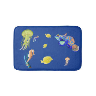 Tropical Fish Bath Mat