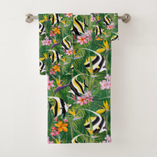 Tropical Fish Bath Towel Set