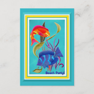 Tropical Fish Beach Party Customizable Event Invitation