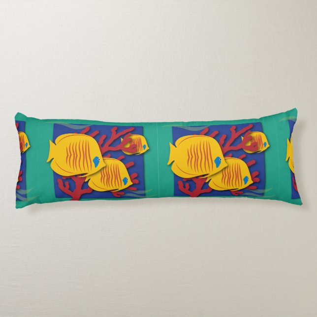Tropical Fish Body Pillow (Back)