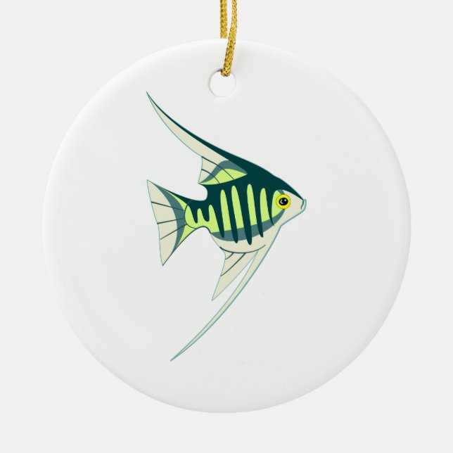 Tropical Fish Ceramic Ornament (Front)
