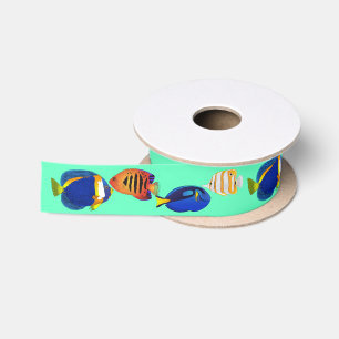 Tropical Fish Coastal Ocean Sea Life Satin Ribbon