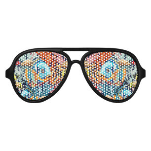 Tropical Fish Colorful Summer Vibes Aviator Sunglasses