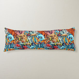 Tropical Fish Colorful Summer Vibes Body Pillow