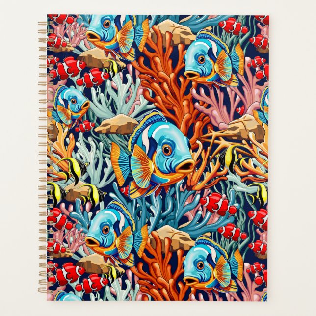 Tropical Fish Colorful Summer Vibes Planner (Front)