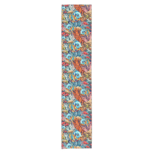 Tropical Fish Colorful Summer Vibes Short Table Runner
