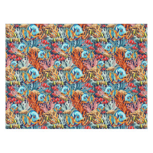 Tropical Fish Colorful Summer Vibes Tablecloth