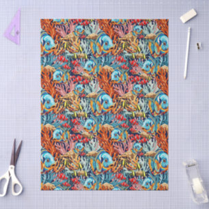Tropical Fish Colorful Summer Vibes Tissue Paper