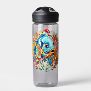 Tropical Fish Colorful Summer Vibes Water Bottle