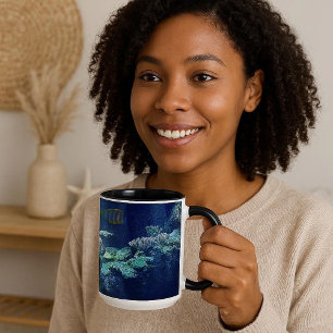 Tropical Fish Colourful Coral Reef Mug Blue Ocean
