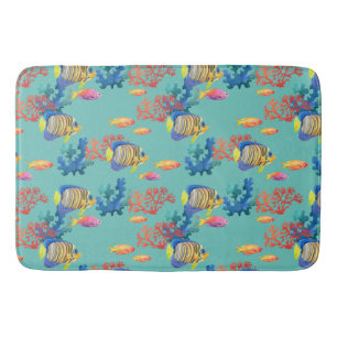 Tropical Fish & Coral Bath Mat