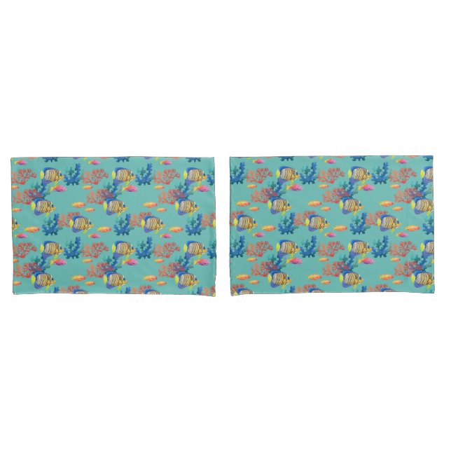 Tropical Fish & Coral Pillowcase (Front-Set)