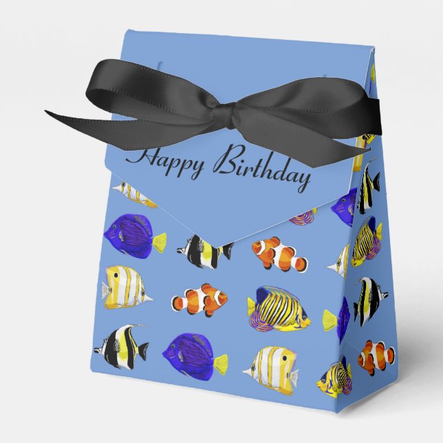 Tropical Fish Favor Box (Front Side)