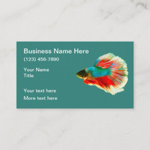 Tropical Fish Guppy Theme Business Card