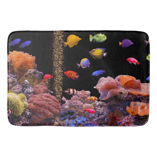Tropical Fish image for Large-Bath-Mat Bath Mat (Front)