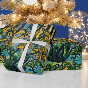 Tropical Fish in the Ocean Abstract Art Wrapping Paper