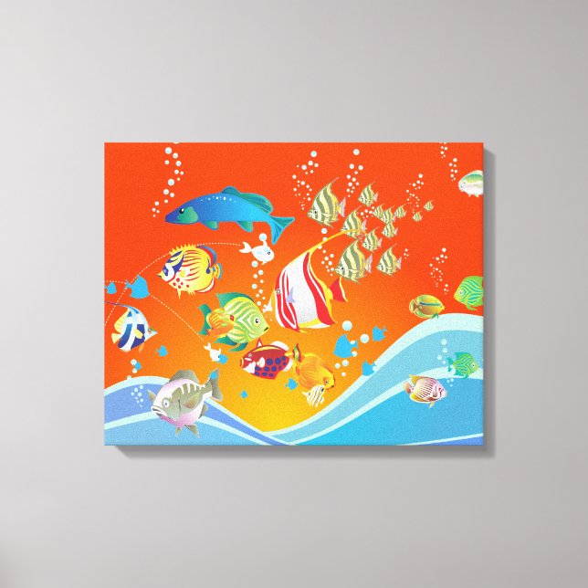 Tropical Fish in the  Ocean Canvas (Front)