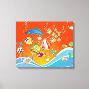 Tropical Fish in the  Ocean Canvas Print