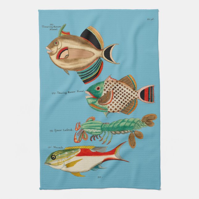 Tropical Fish Kitchen Towel (Vertical)