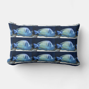 Tropical fish lumbar pillow