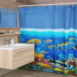 Tropical Fish Ocean Sea design Shower Curtain