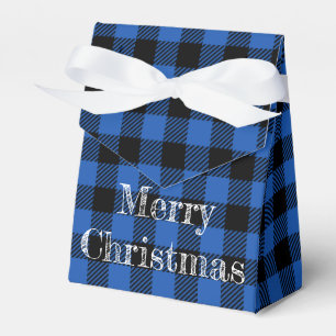 Tropical Fish on Blue Buffalo Pattern Add Text Favor Box