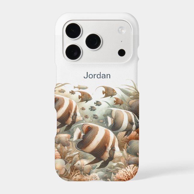 Tropical Fish Phone Case, Personalized  (Back)