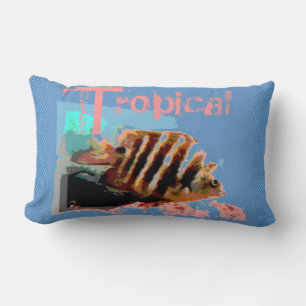 Tropical Fish Pink Tones Pillow