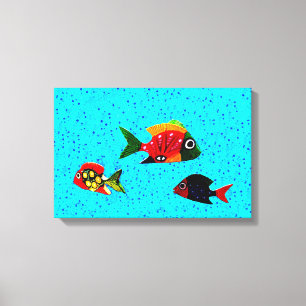 Tropical Fish Stretched Canvas Print