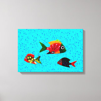 Tropical Fish Stretched Canvas Print