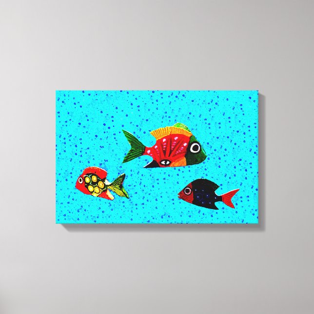 Tropical Fish Stretched Canvas Print (Front)