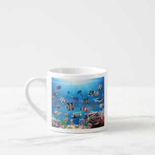 Tropical Fish swimming Seabed Espresso Cup
